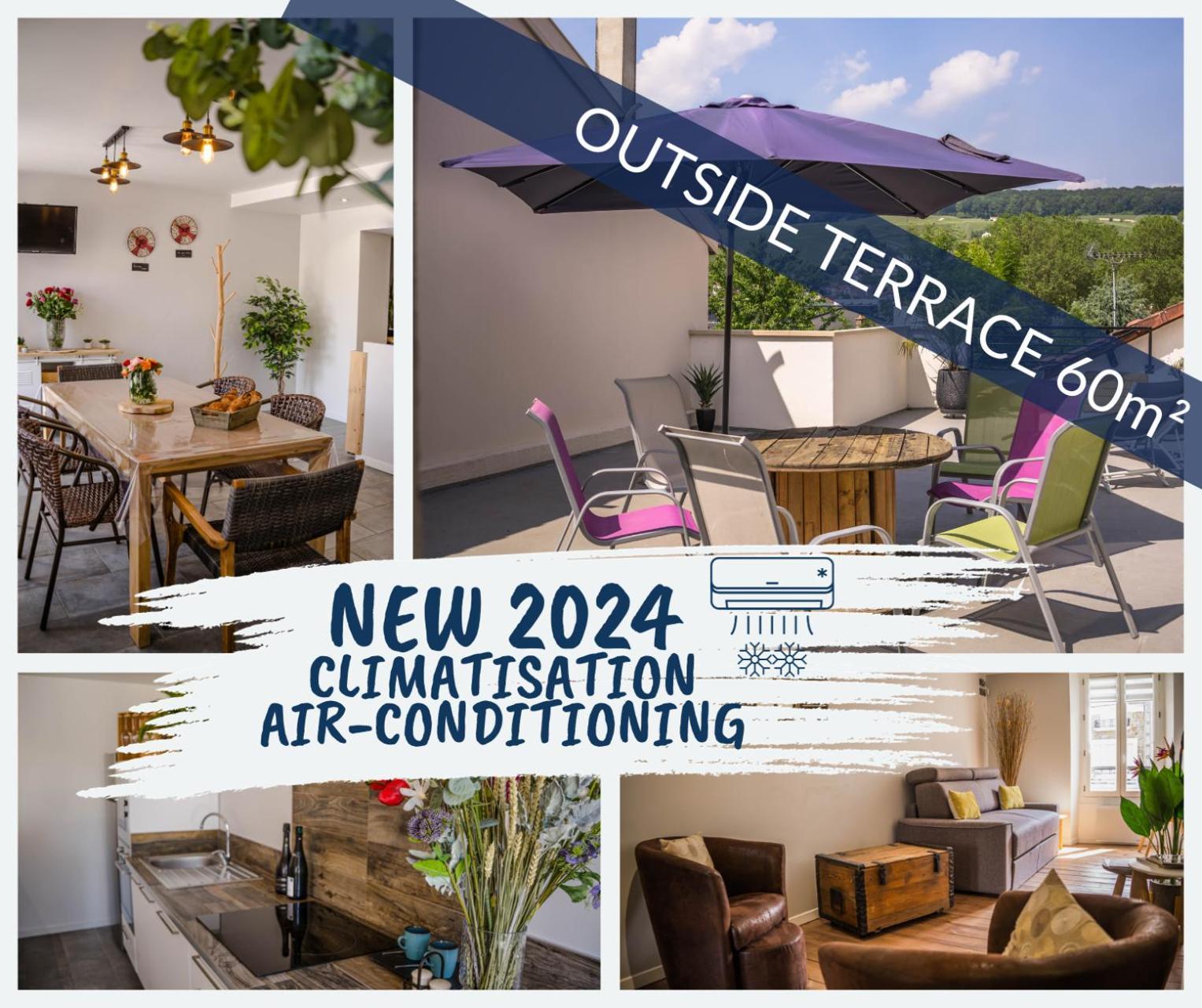 Terrasse 86 - Terrasse & Climatisation - 4-6 Personnes - Bnb Epernay Épernay Exterior foto
